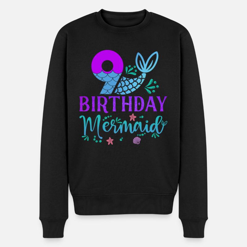 9e anniversaire Sirène - Pull Premium bio Homme - noir