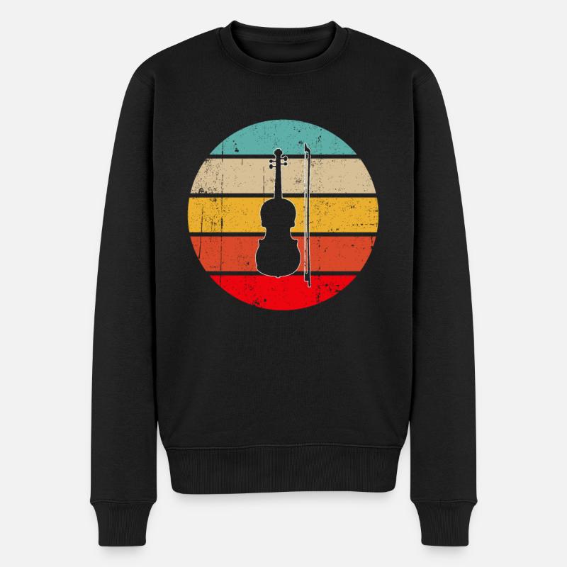 Violon Rétro - Pull Premium bio Homme - noir