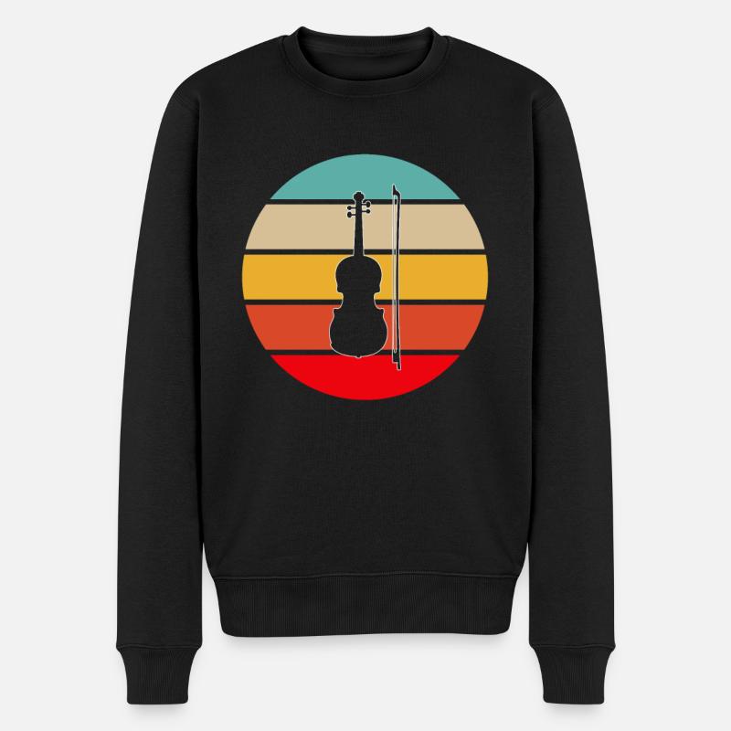 Violon Rétro - Pull Premium bio Homme - noir