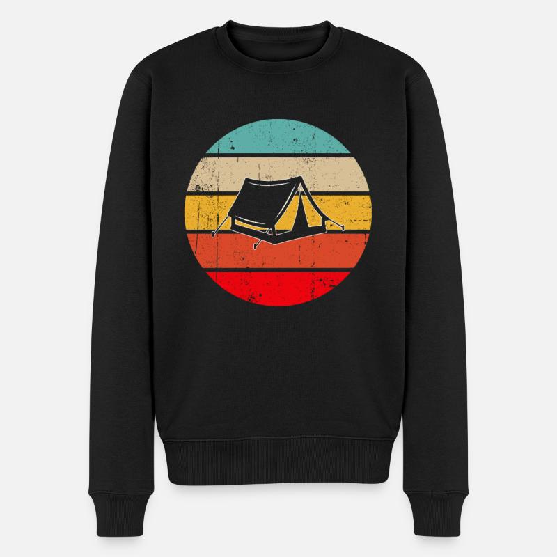 Camping Rétro - Pull Premium bio Homme - noir