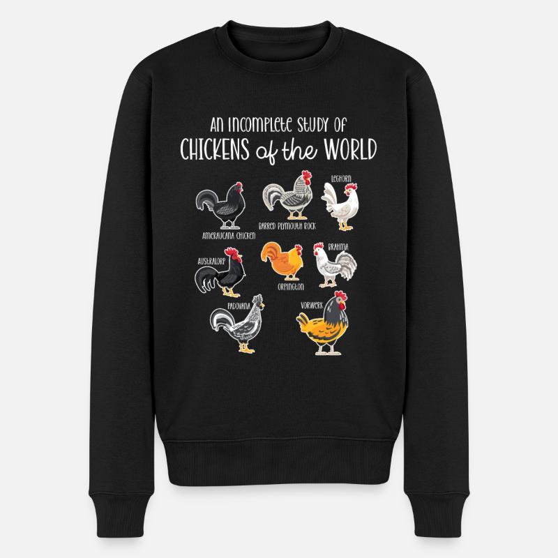 Poulets du monde - Pull Premium bio Homme - noir