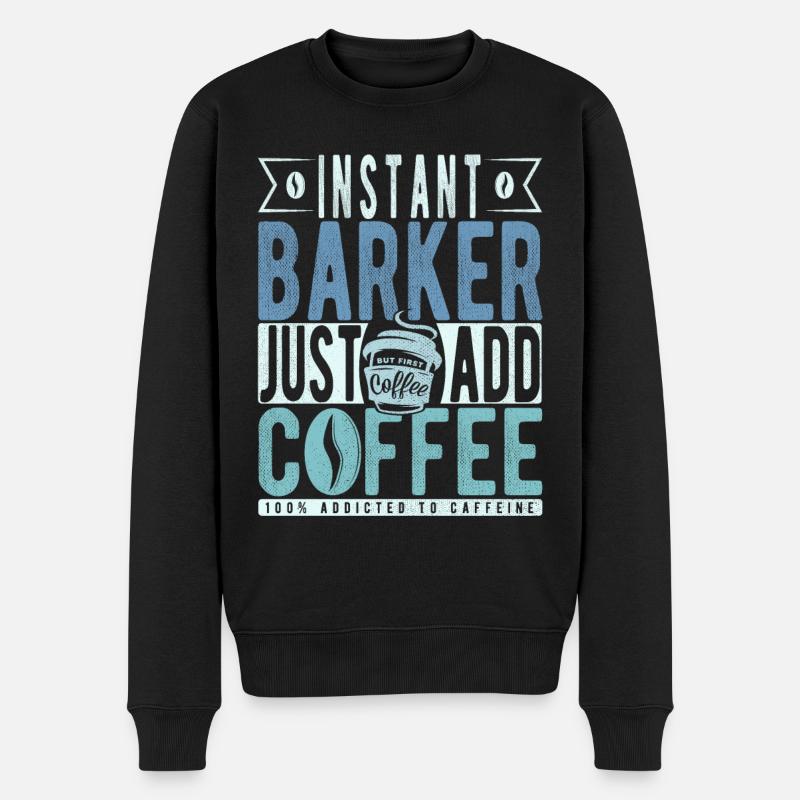 Buchalter Kaffee Spruch - Männer Premium Bio Pullover - Schwarz