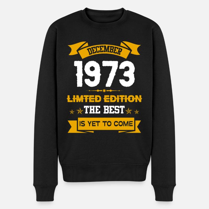 Décembre 1973 Cadeau d’anniversaire - Pull Premium bio Homme - noir