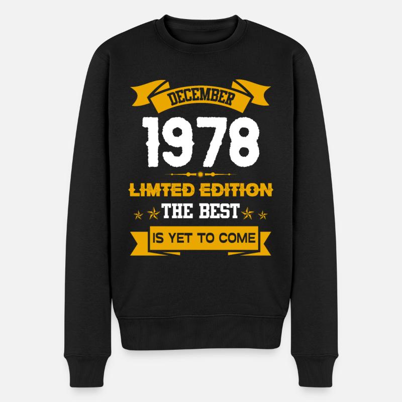 Décembre 1978 Cadeau d’anniversaire - Pull Premium bio Homme - noir