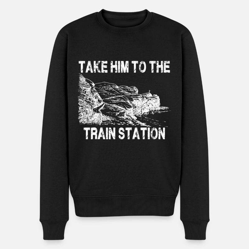 Emmenez-le à la gare - Pull Premium bio Homme - noir