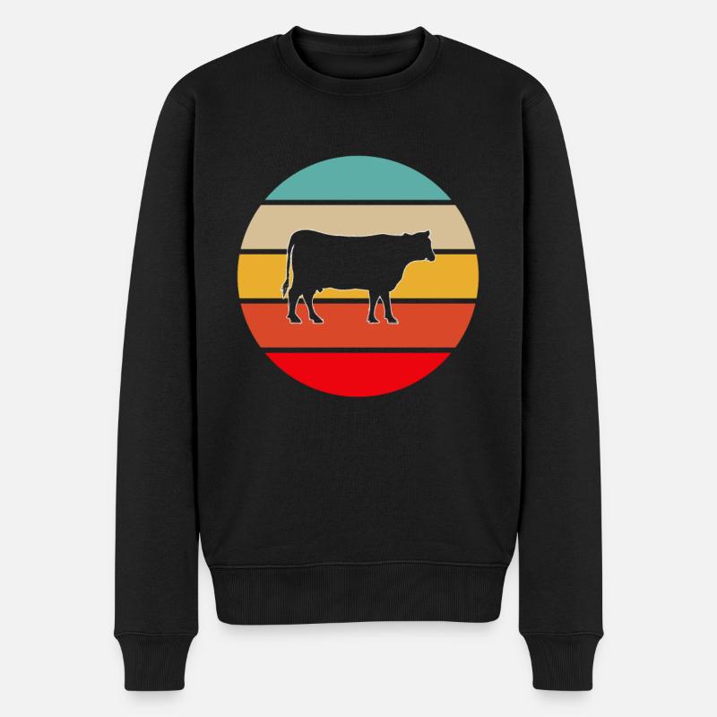 Cow Beef Retro - Pull Premium bio Homme - noir