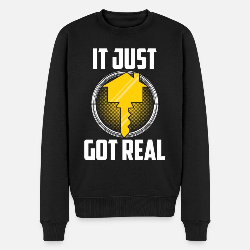 It Just Got Real - Men's Premium Organic Jumper - black