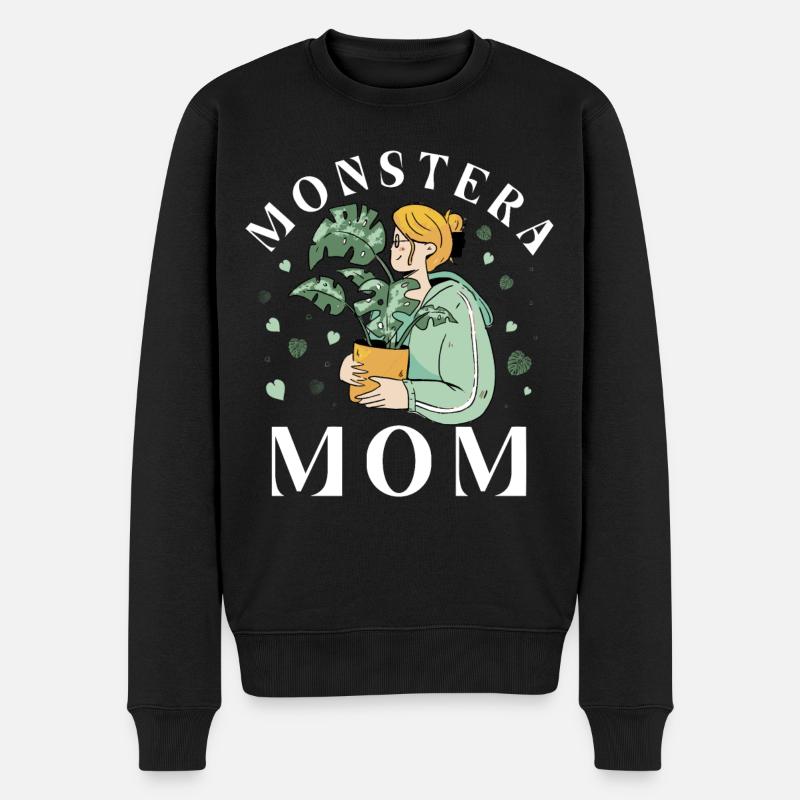 Maman Monstera - Pull Premium bio Homme - noir