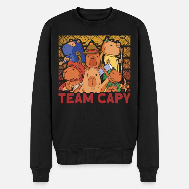eam Capy - Männer Premium Bio Pullover - Schwarz