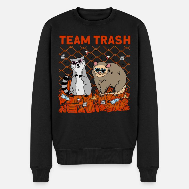 Team Trash - Männer Premium Bio Pullover - Schwarz