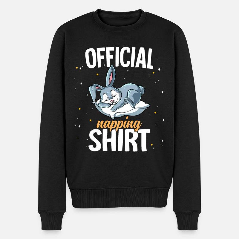 Sleeping Rabbit Official Napping - Men's Premium Organic Jumper - black