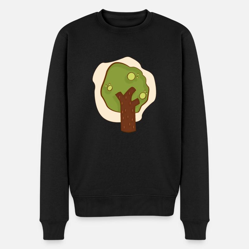 Baum - Männer Premium Bio Pullover - Schwarz