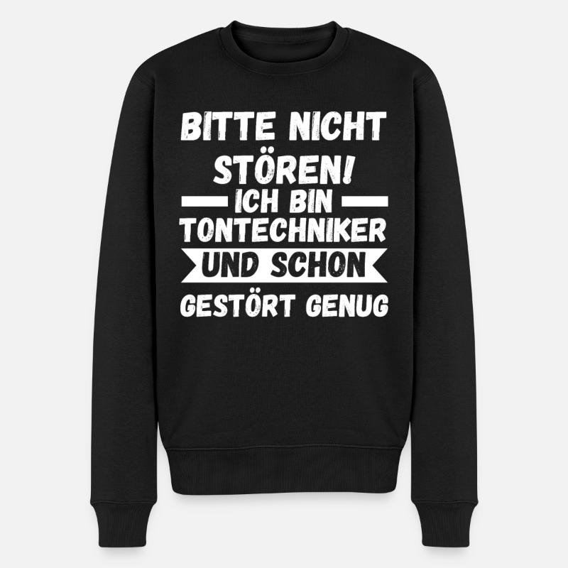 Toningenieur Tontechnik Tontechniker - Männer Premium Bio Pullover - Schwarz