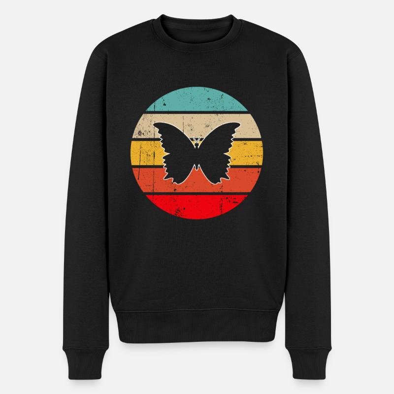 Papillon Rétro - Pull Premium bio Homme - noir