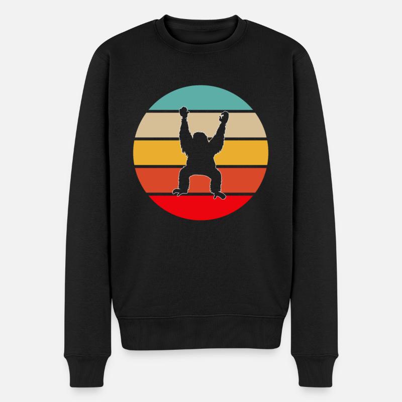 Orang-outan Rétro - Pull Premium bio Homme - noir