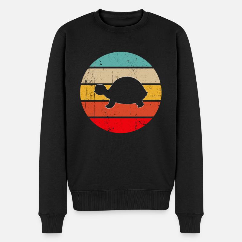 Tortue Rétro - Pull Premium bio Homme - noir