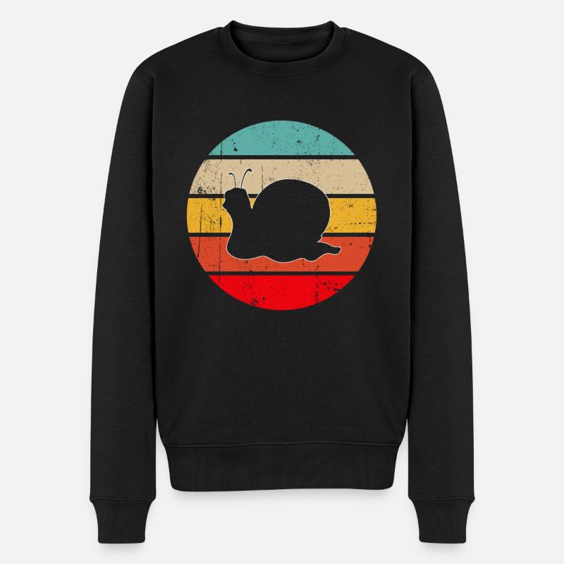 Escargot Rétro - Pull Premium bio Homme - noir