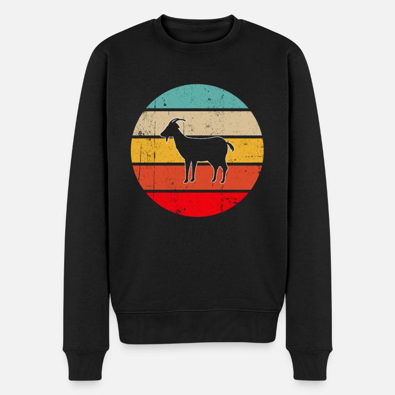 Chèvre Rétro - Pull Premium bio Homme - noir