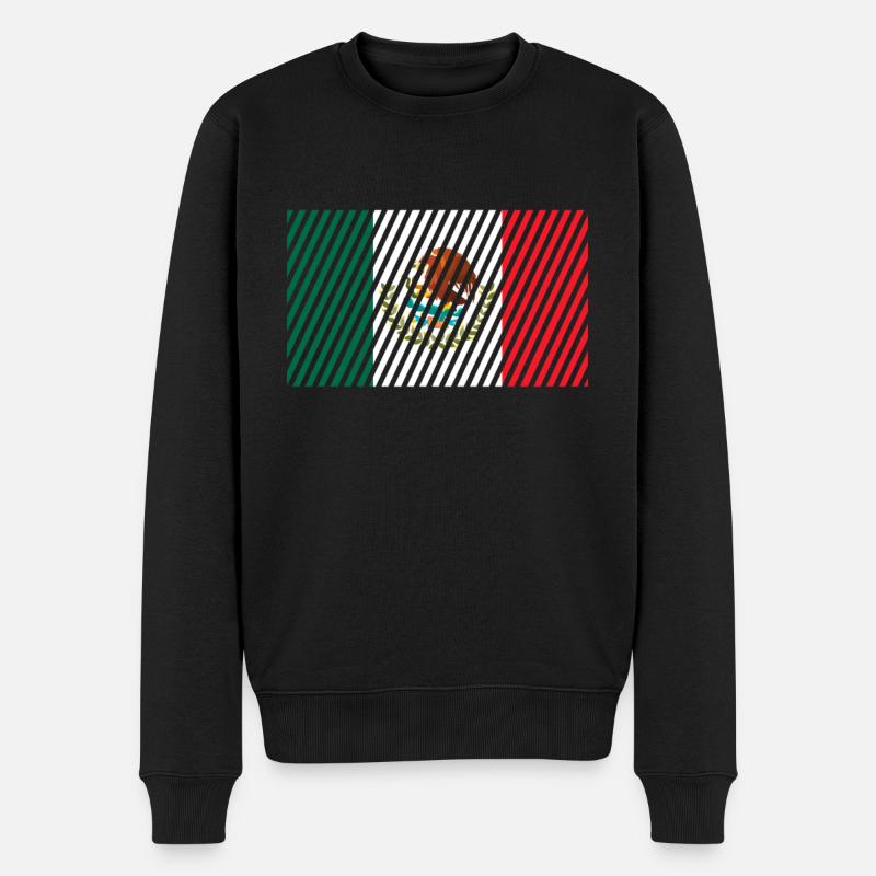 Drapeau du Mexique - Pull Premium bio Homme - noir