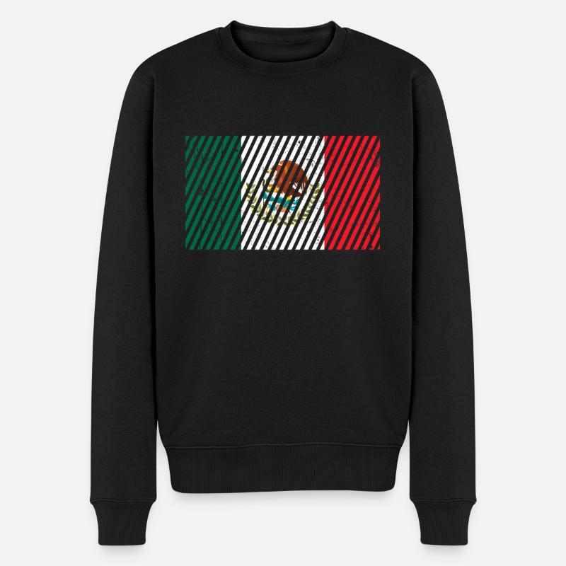 Drapeau du Mexique - Pull Premium bio Homme - noir