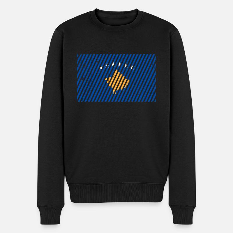 Drapeau du Kosovo - Pull Premium bio Homme - noir