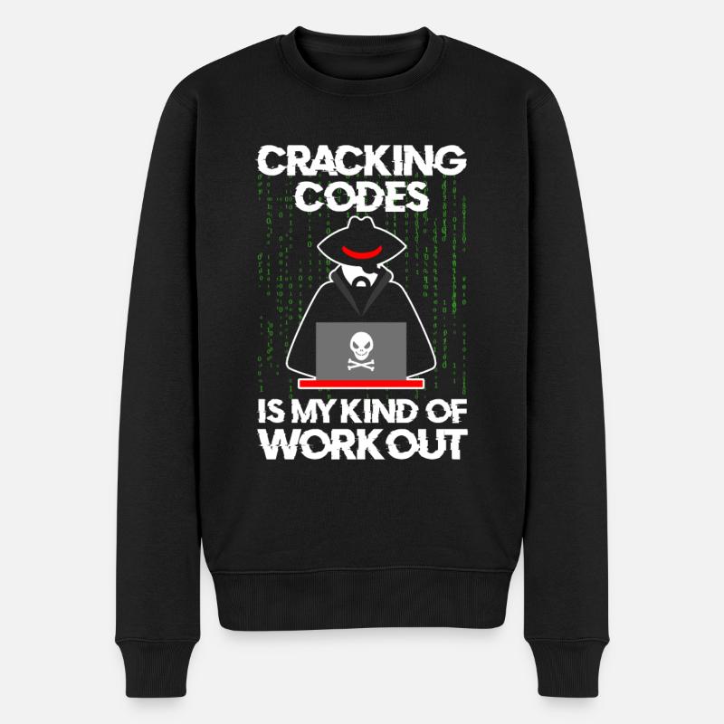 Cybersecurity Professional Hacker Cracking Codes - Men's Premium Organic Jumper - black