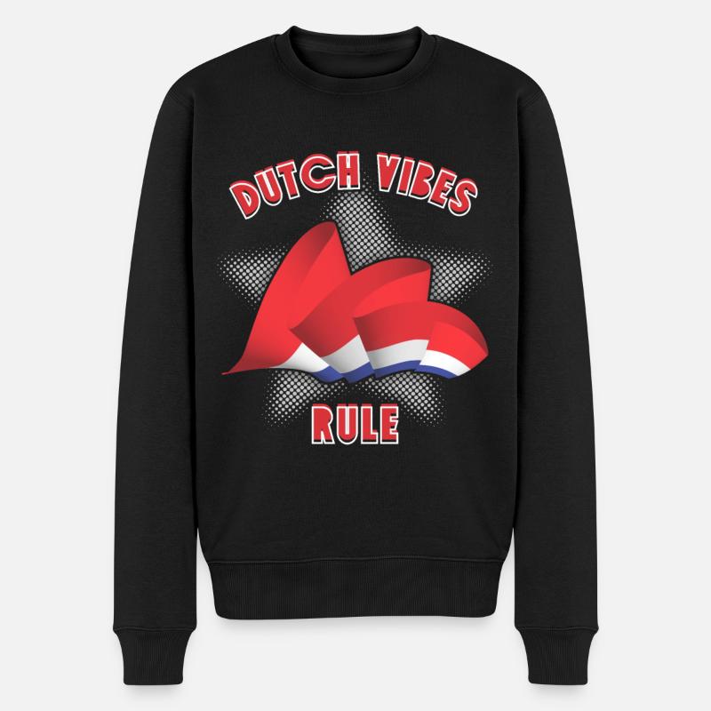 Holland Spruch, Pays-Bas, Dutch-Vibes-Rule - Pull Premium bio Homme - noir