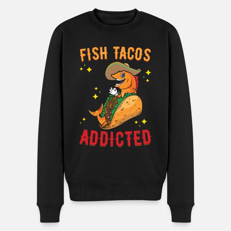 Tacos au poisson - Pull Premium bio Homme - noir