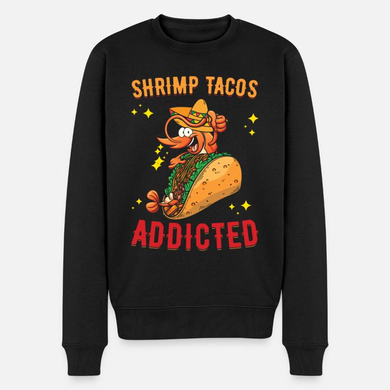 Tacos aux crevettes - Pull Premium bio Homme - noir