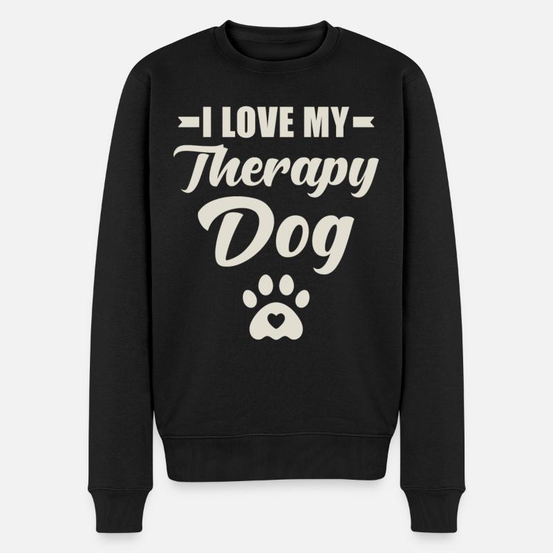Chien de thérapie disant - Pull Premium bio Homme - noir
