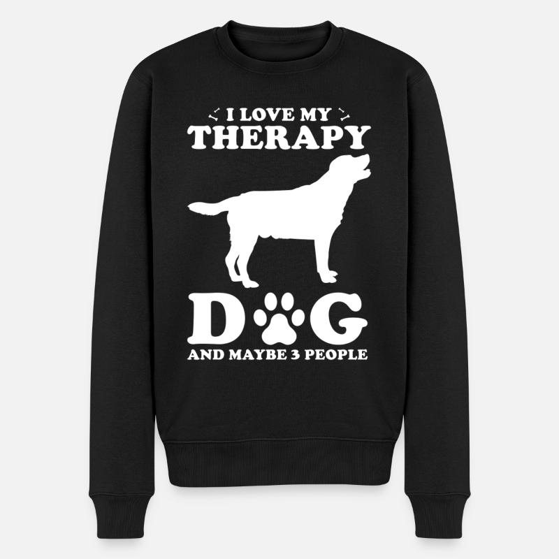 Chien de thérapie disant - Pull Premium bio Homme - noir