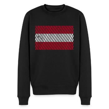 Austrian flag - Men's Premium Organic Jumper - black - Front - Nico (187cm)