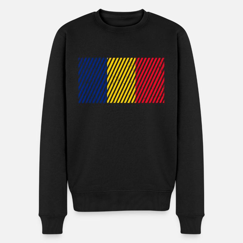 Drapeau de la Roumanie - Pull Premium bio Homme - noir