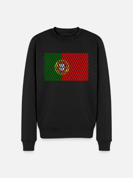 Portugal flag - Men's Premium Organic Jumper - black