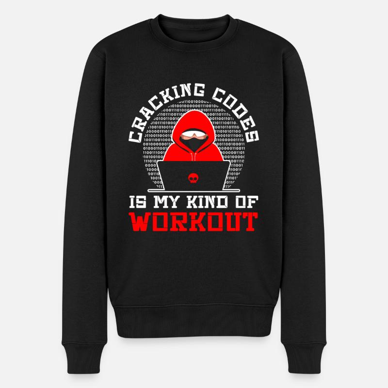 Cybersecurity Professional Hacker Cracking Codes - Men's Premium Organic Jumper - black
