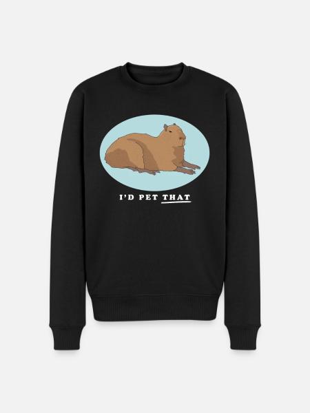 Capybara capybara | Capybaras Gift - Men's Premium Organic Jumper - black