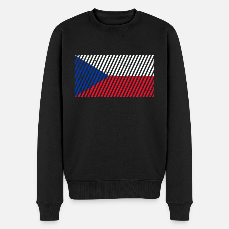 Drapeau de la République tchèque - Pull Premium bio Homme - noir