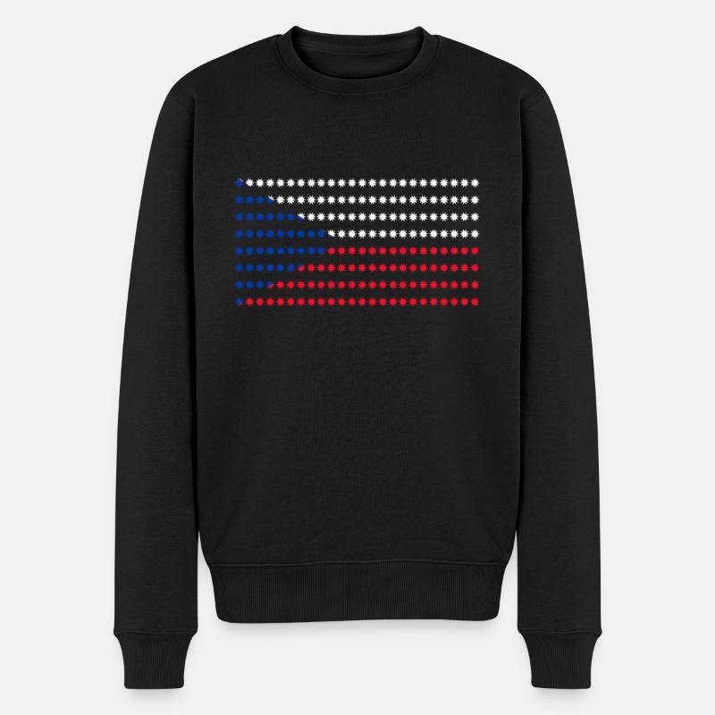 Tschechien Flagge - Männer Premium Bio Pullover - Schwarz