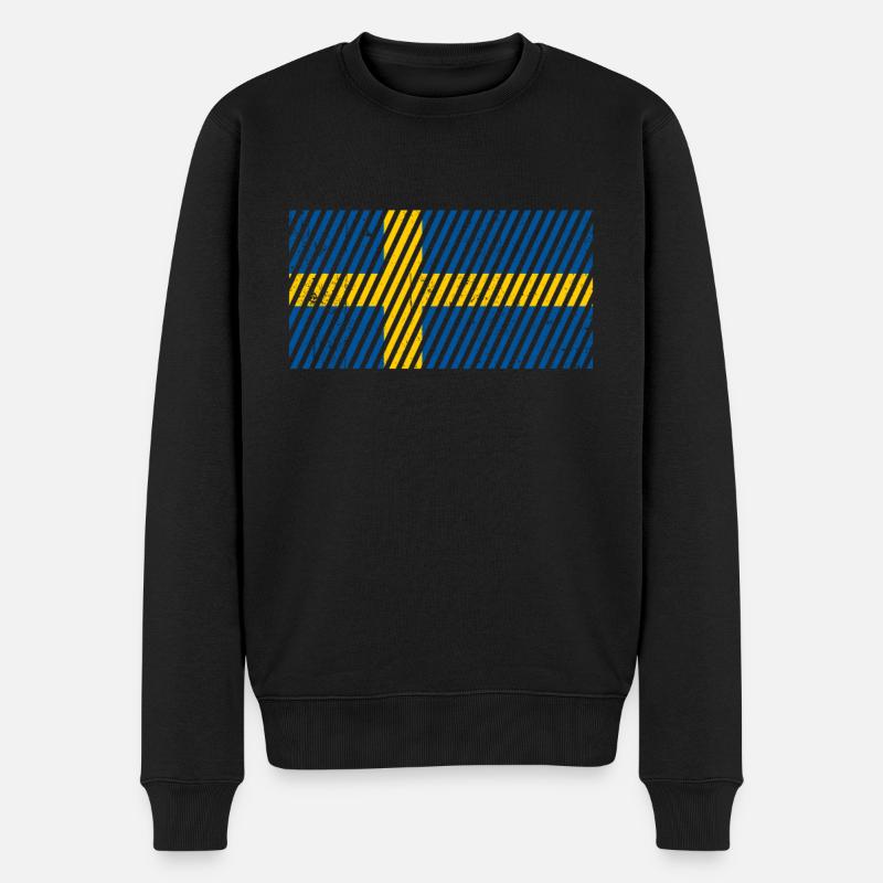 Drapeau suédois - Pull Premium bio Homme - noir