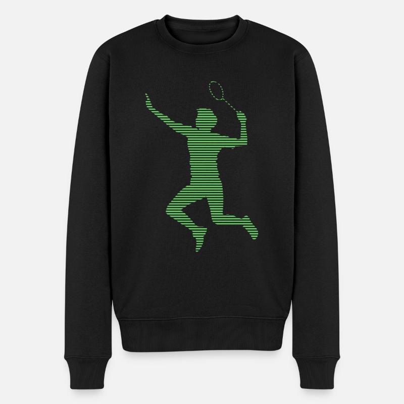 Badminton - Männer Premium Bio Pullover - Schwarz