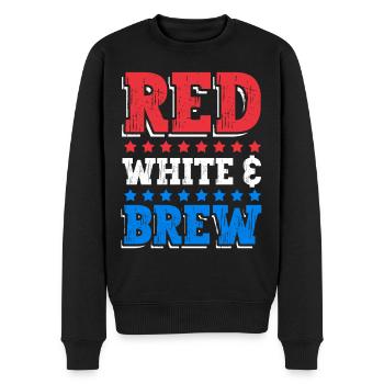 Red white and brown drink July 4 - Men's Premium Organic Jumper - black - Front - Nico (187cm)