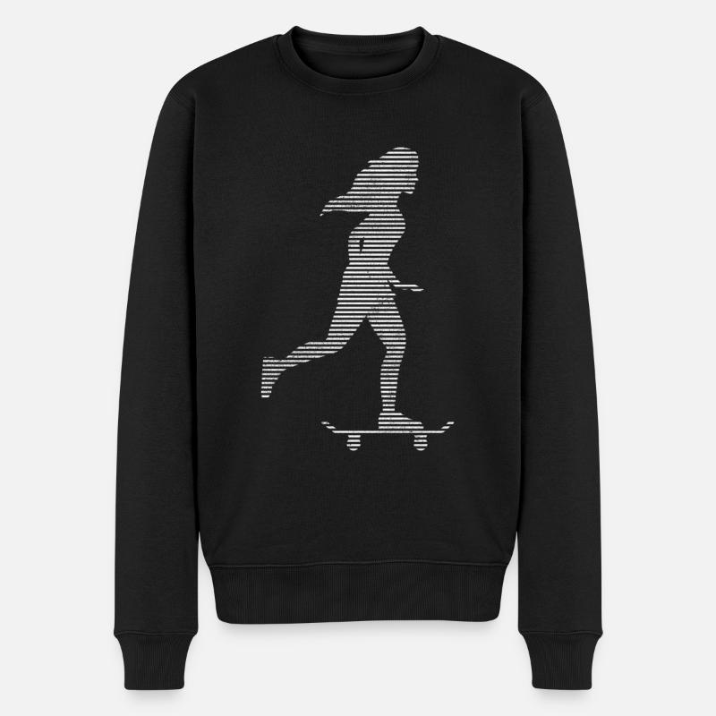 Patineuse - Pull Premium bio Homme - noir