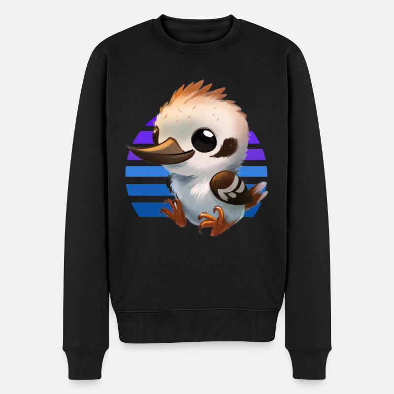 Baby Kookaburra - Männer Premium Bio Pullover - Schwarz