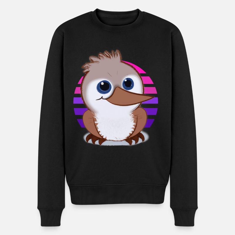 Kookaburra-tegning - Premium økologisk genser for menn - svart