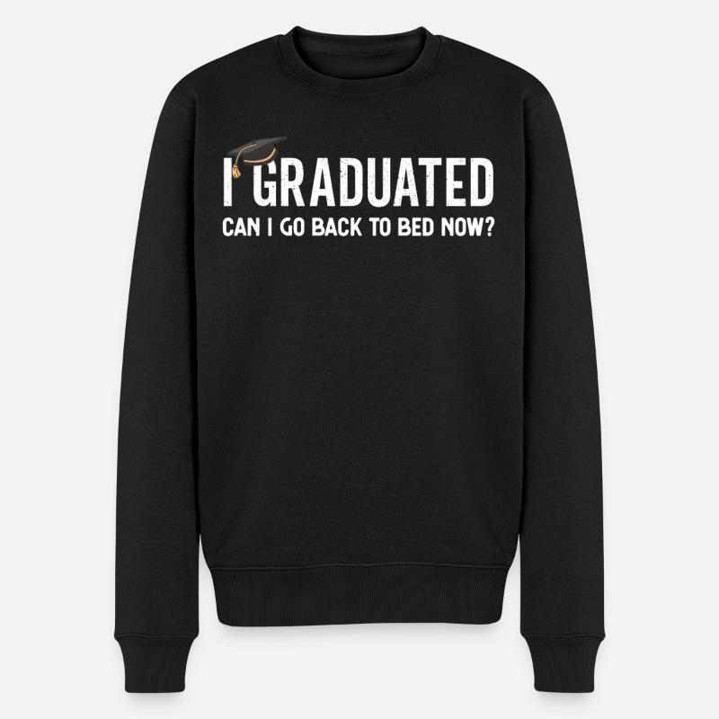 I Graduated Graduation Master-Studium - Männer Premium Bio Pullover - Schwarz