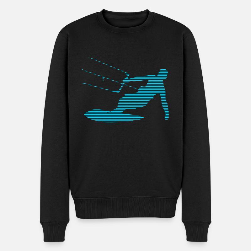 kite surfen - Männer Premium Bio Pullover - Schwarz