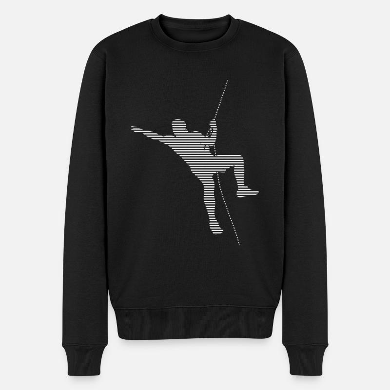 Klettern - Männer Premium Bio Pullover - Schwarz