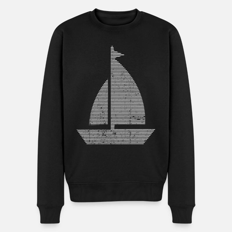 Segeln - Männer Premium Bio Pullover - Schwarz