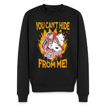 Girl Warp Horror Two Face Creepy Art Ästhetik - Männer Premium Bio Pullover - Schwarz - Vorne - Nico (187cm)