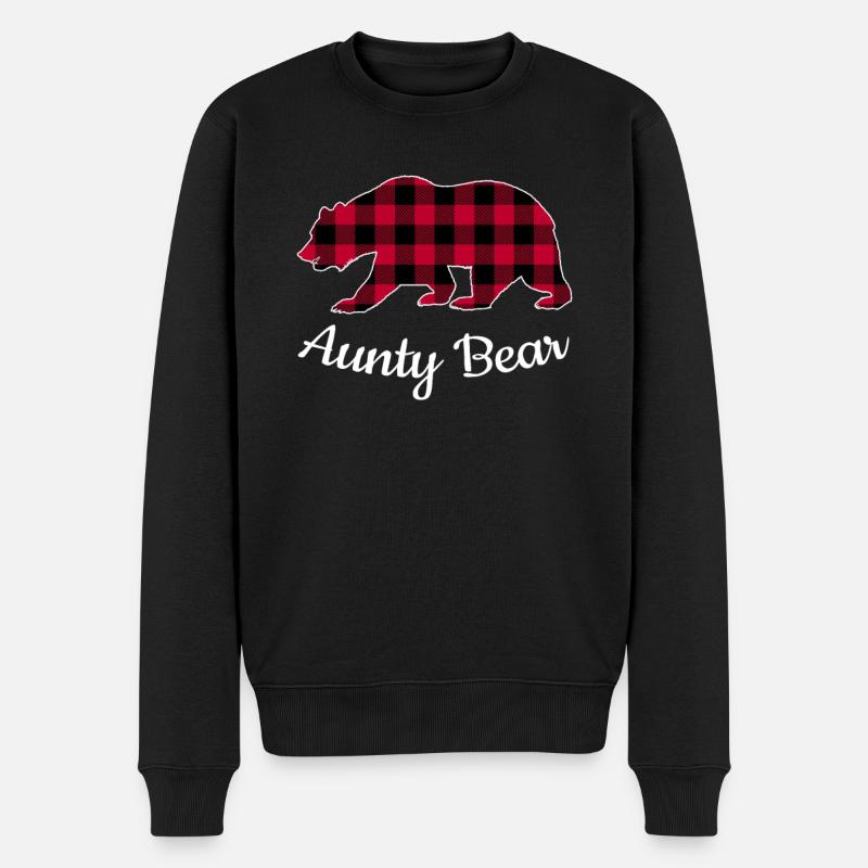 Aunty Bear - Männer Premium Bio Pullover - Schwarz